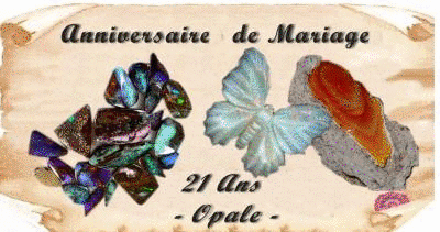 anniversaire de mariage 21 ans opale