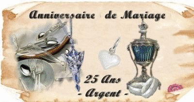 Anniversaire De Mariage 25 Ans Argent Image Animee Gif Anniversaire De Mariage 25 Ans Argent Image Animee Gif