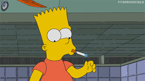 Bart Simpson fume
