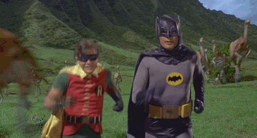 Batman et Robin dinosaure