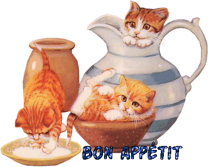 Bon Apptit Chatons Lait - image anime GIF