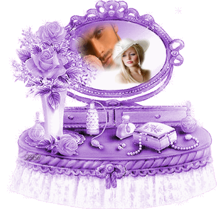 Coiffeuse Miroir violette