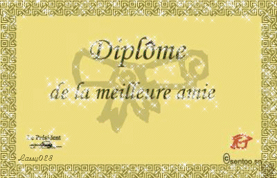 diplôme de la meilleure amie