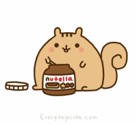 Écureuil gourmand Nutella