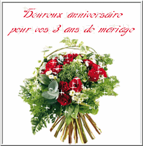 heureux anniversaire pour vos 3 ans de mariage