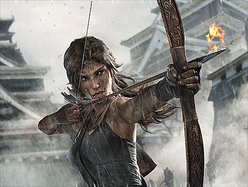 Lara Croft et son arc