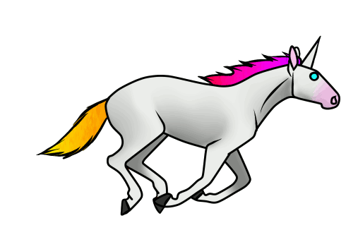 licorne au galop