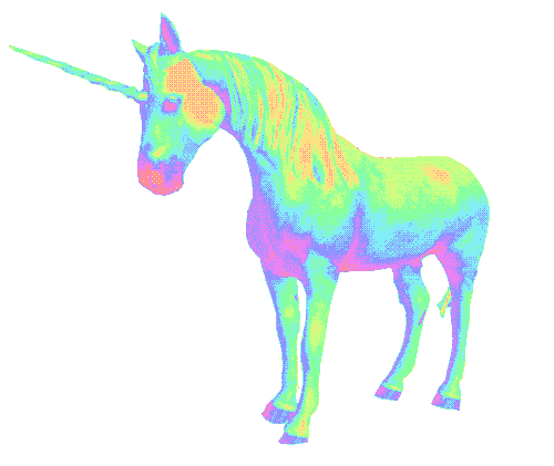 licorne multicolore