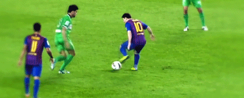 Lionel Messi talonnade