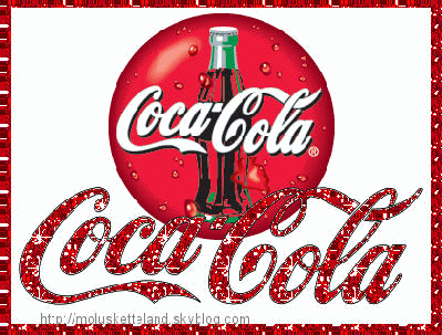 Logo Coca-Cola scintillant