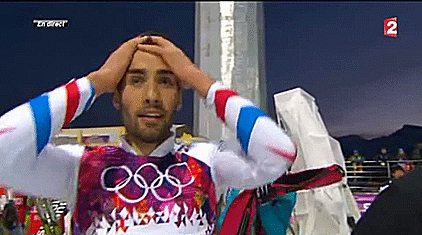 Martin Fourcade bisou