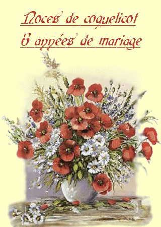 Noces de Coquelicot 8 années de mariage