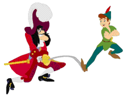 Peter Pan et Crochet combat