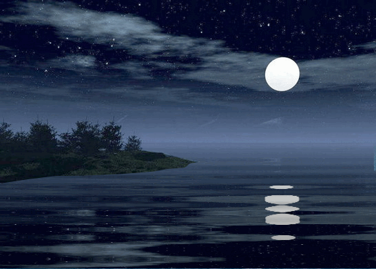 Reflet De Lune Sur La Mer