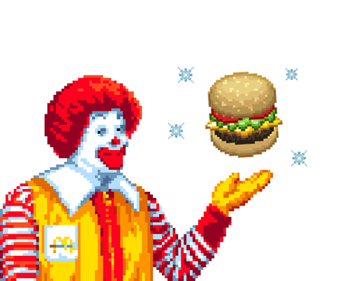 Ronald McDonald pixel art