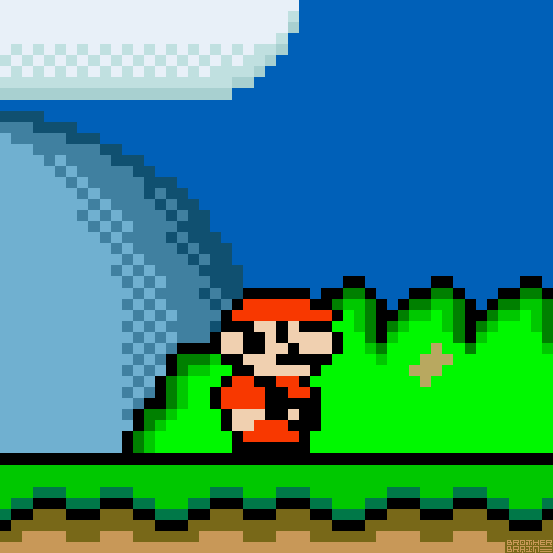 Super Mario Bros pixel art