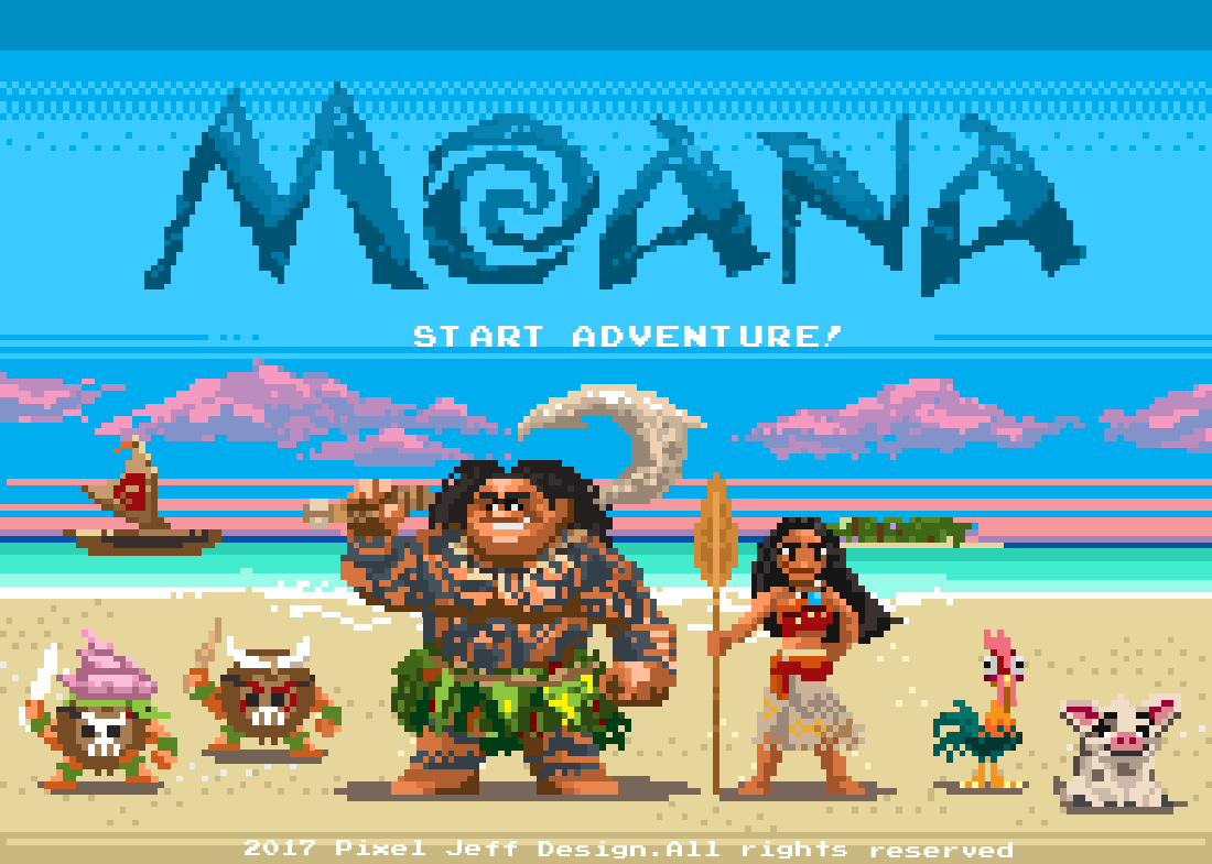 Vaiana pixel art