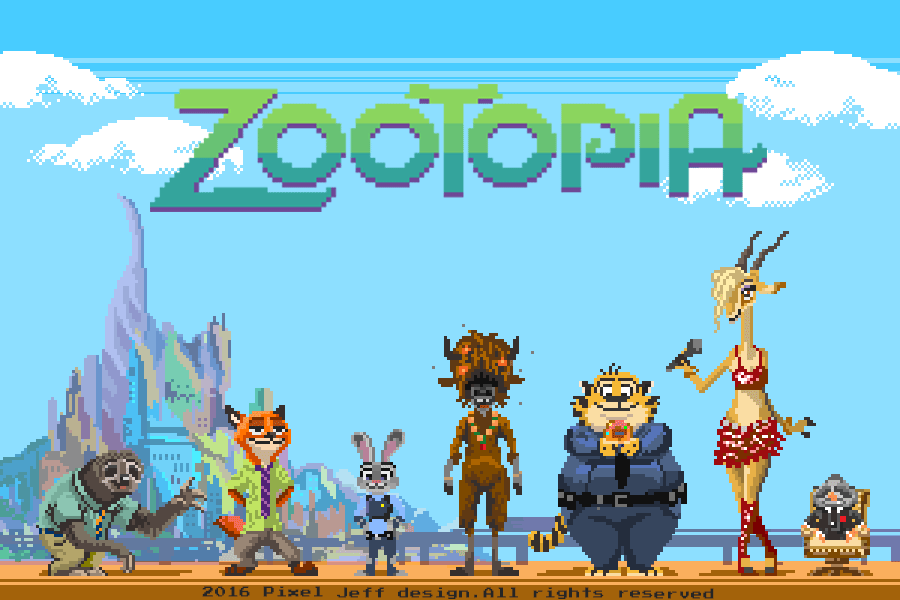 Zootopie pixel art