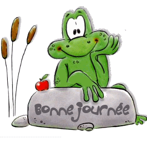 Bonne journée avec une grenouille