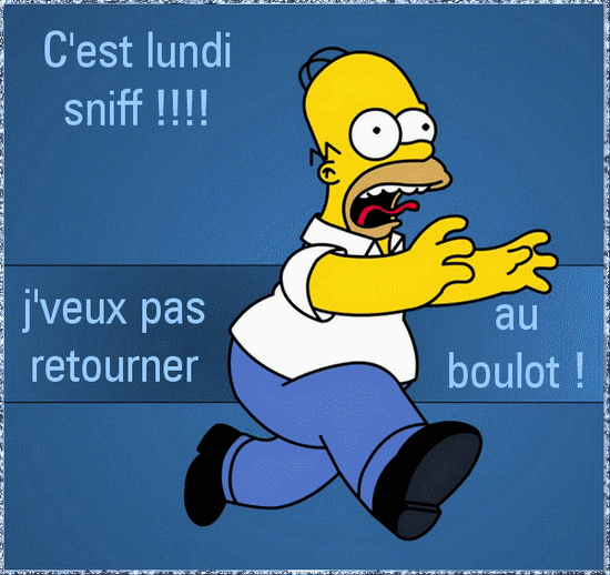 C'est lundi j'veux pas retourner au boulot