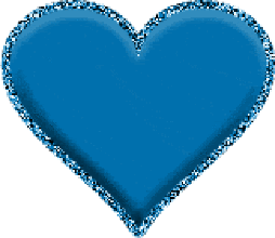 Coeur bleu scintillant