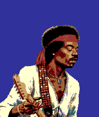 Jimi Hendrix pixel art