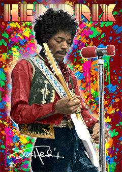 Jimi Hendrix poster 3D
