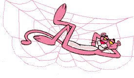 La Panthère rose toile d'araignée
