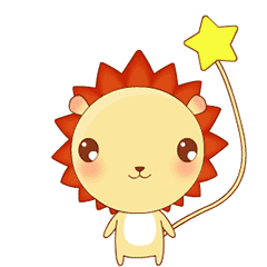 Lion dessin étoile