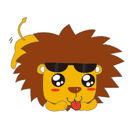 Lion dessin rigolo