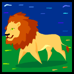 Lion dessin savane