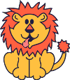 Lion dessin tire la langue