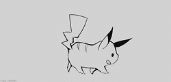 Pikachu dessin noir et blanc