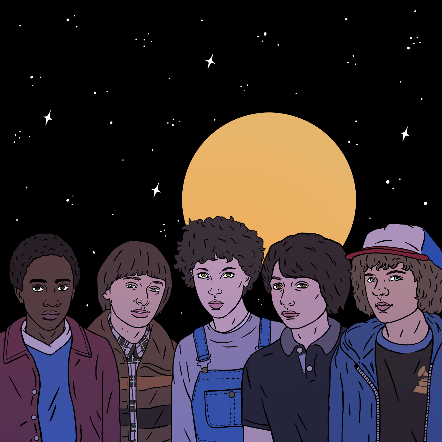 Stranger Things dessin personnages