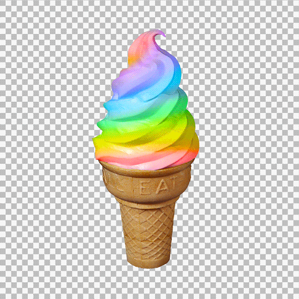 glace colorée