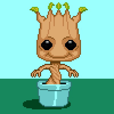 Groot pixel art