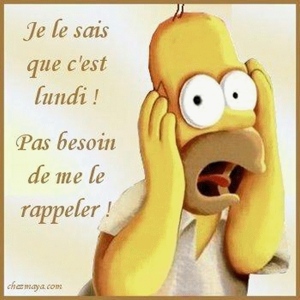 Homer je le sais que c'est Lundi