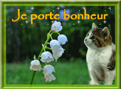 je porte bonheur muguet et minou