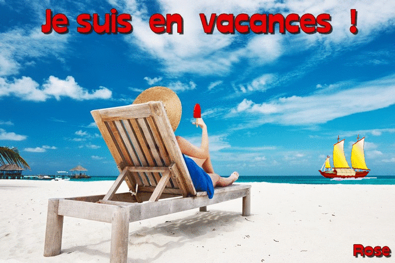 Je suis en vacances sur la plage