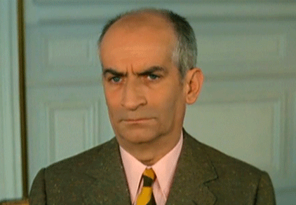 Louis de Funès fait la moue