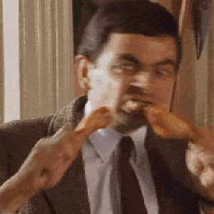 Mr Bean mange du poulet