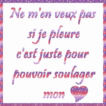ne m'en veux pas si je pleure