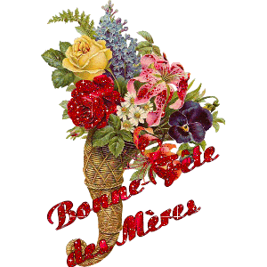 Bonne fête des mères avec des fleurs