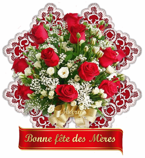 Bonne fête des mères bouquet scintillant