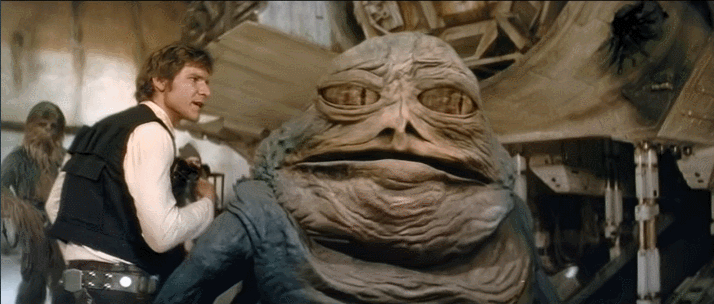 Jabba le Hutt et Han Solo