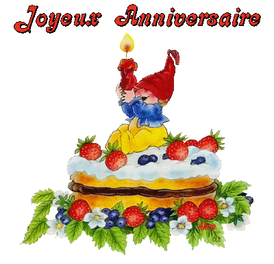 Joyeux anniversaire avec un lutin