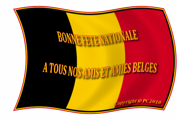 Bonne fête nationale la Belgique - image animée GIF