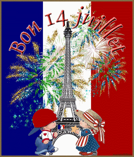 Bon 14 Juillet Feu d'artifice et Tour Eiffel