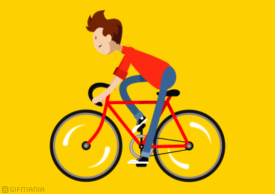 Cycliste dessin animation
