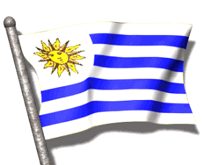 Drapeau Uruguay au vent